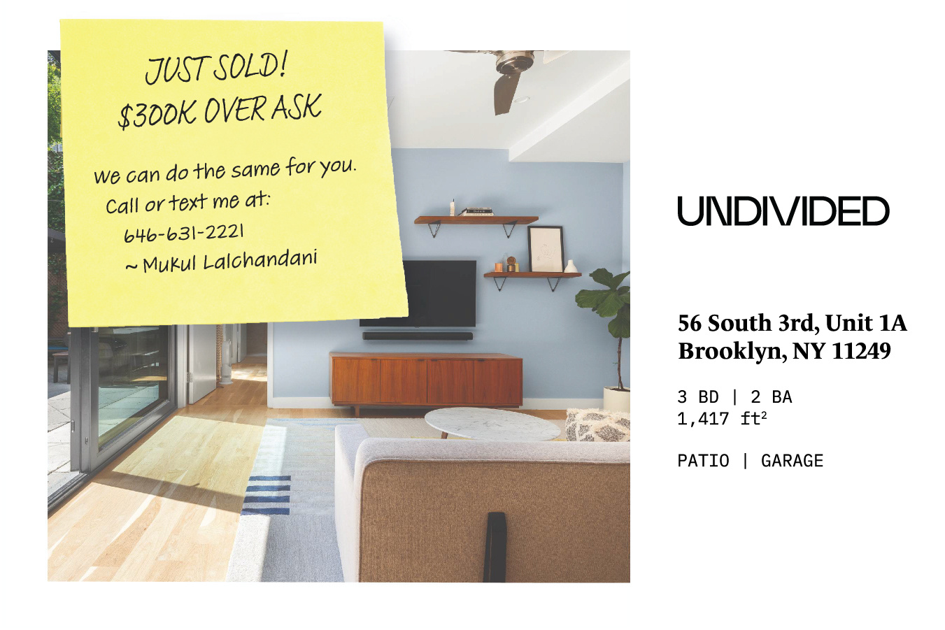 Just sold postcard by Undivided