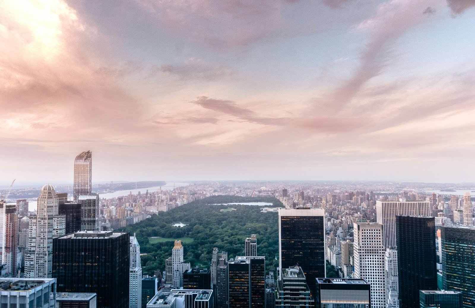 View of Central Park and the NYC skyline