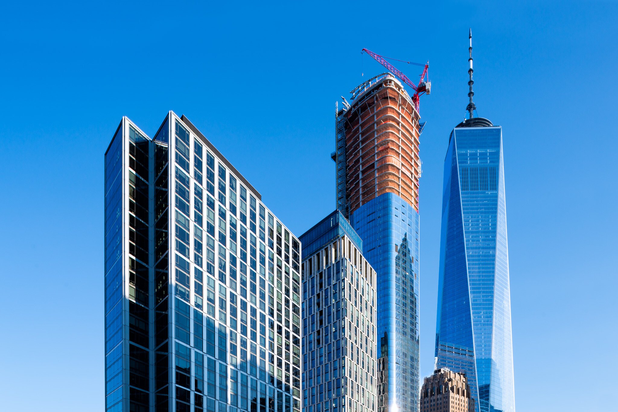 NYC’s evolving skyline with modern skyscrapers and new developments in Lower Manhattan.