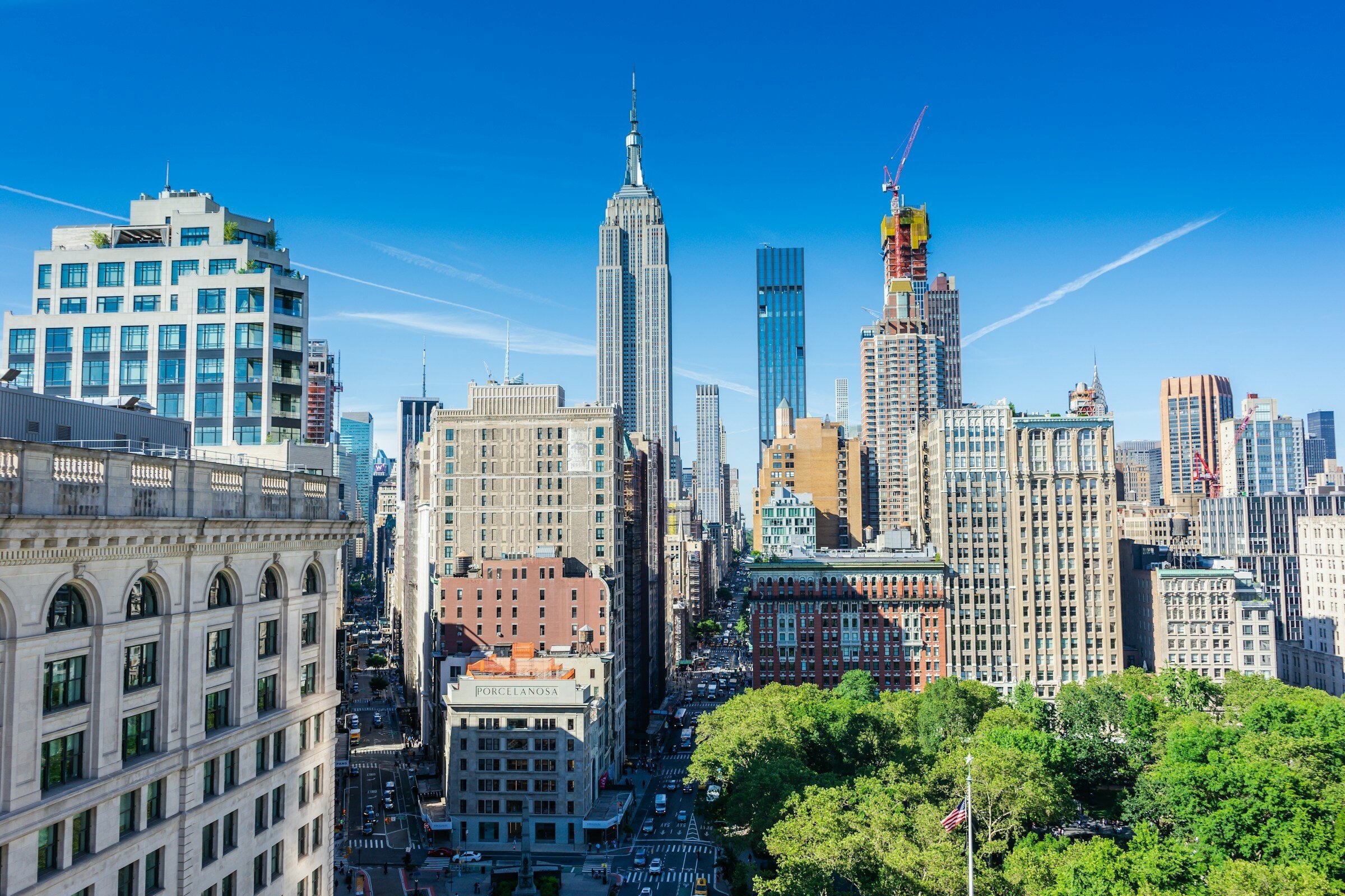 A view of co-ops in NYC in the Flatiron District