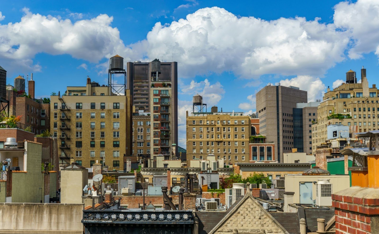 A view of the rooftops of Yorkville on the Upper East Side