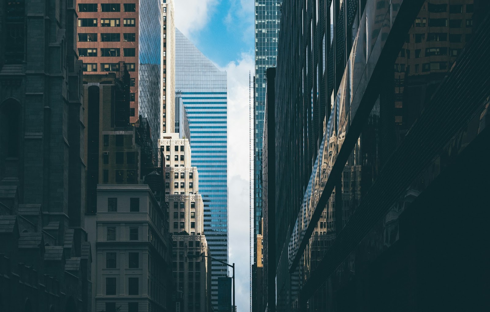 New York buildings in shadow