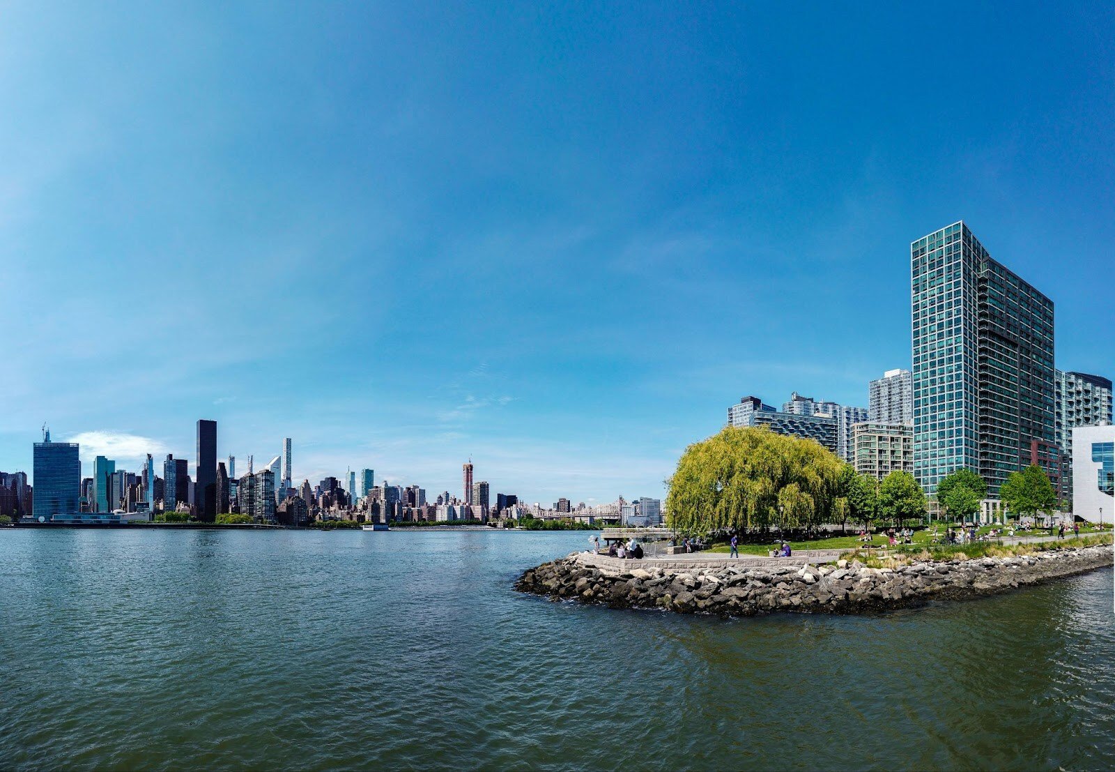 View of a park in Long Island City on a nice day