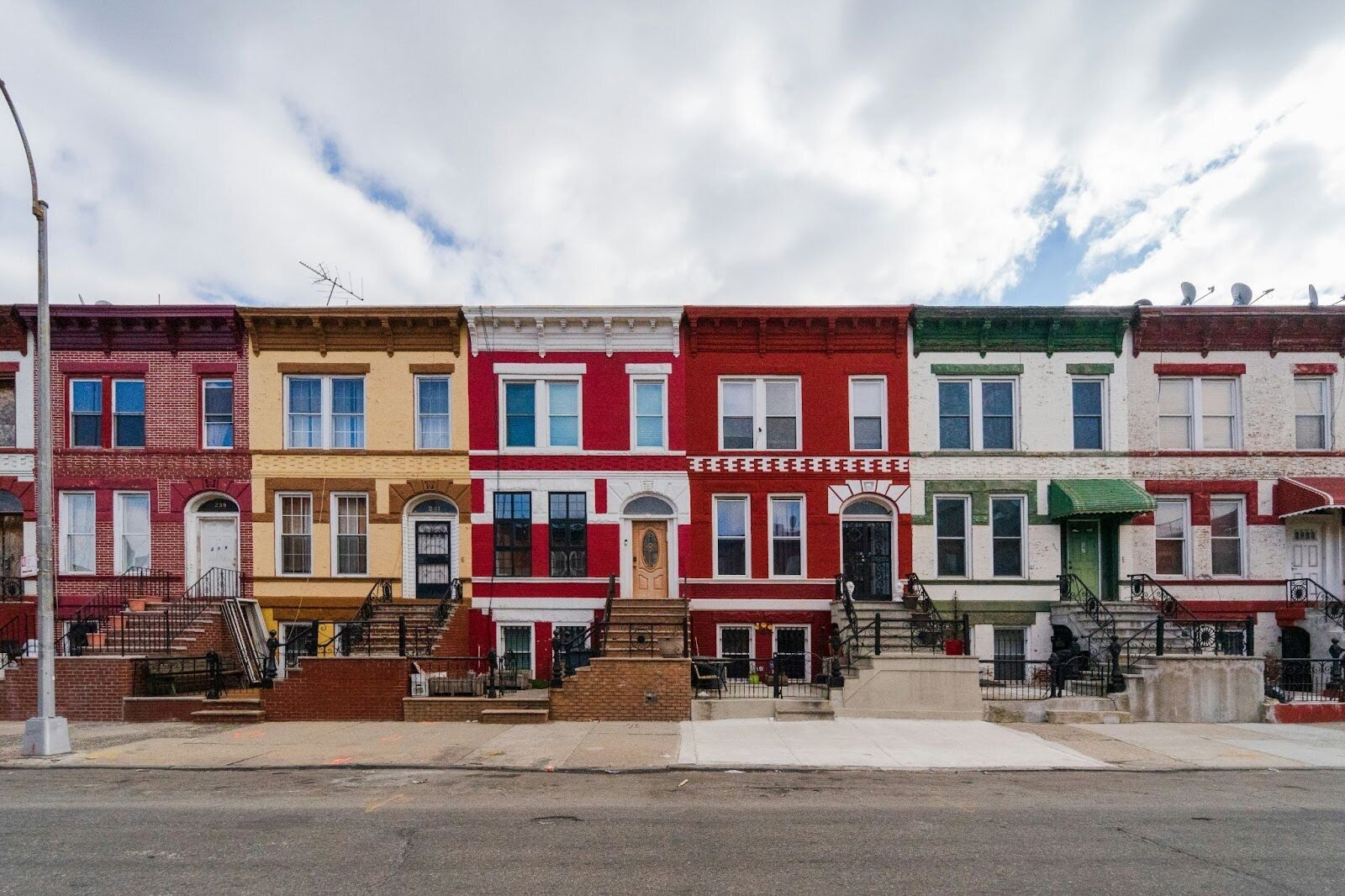 A row of buildings in Crown Heights, Brooklyn